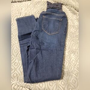 Old Navy Dark Blue Women's 6 Long Maternity Skinny Jeans